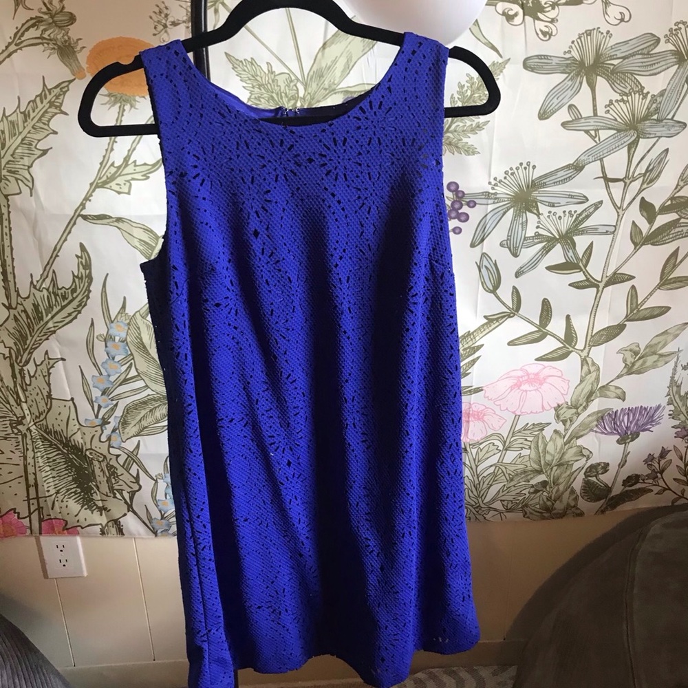 Blue dress with cutout details